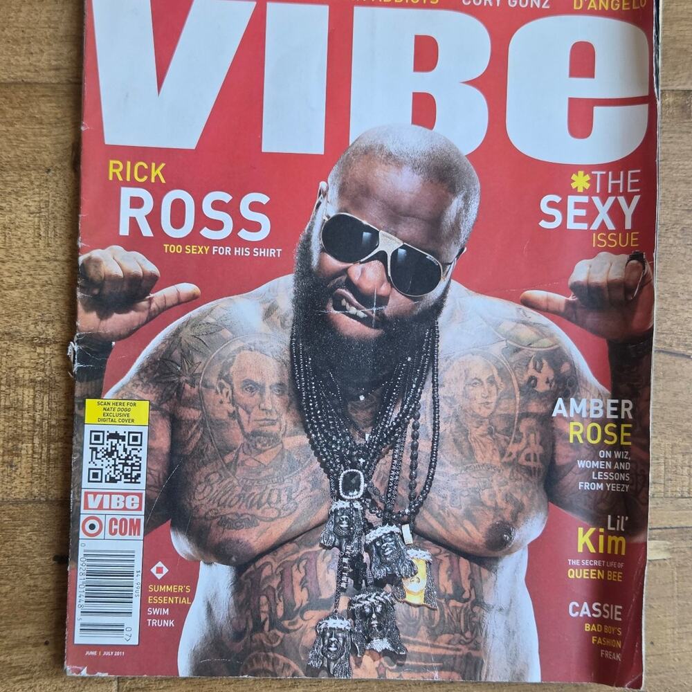 June/july 2011 Rick Ross Vibe Cover Magazine Rap Hip Hop
